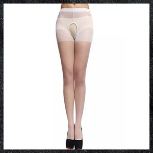 White Crotchless Pantyhose